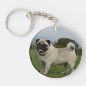 Pug Panting Sleutelhanger (Voorkant)