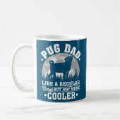 Pug papa als een gewone vader Funny Pug Dog Vader' Koffiemok (Links)