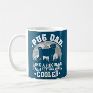 Pug papa als een gewone vader Funny Pug Dog Vader' Koffiemok