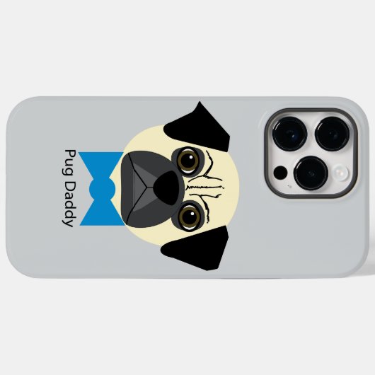 Pug papa Case-Mate iPhone case (Achterkant (horizontaal))