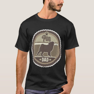 Pug Papa - Gedistresseerde Pug Silhouet  T-shirt