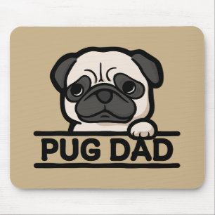 PUG PAPA – Grappig & Schattig Pug Liefhebber Cadea Muismat