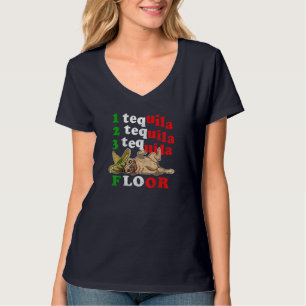 Pug Papa Grappig Vaderdag Gift 1 2 3 Tequila Floo T-shirt