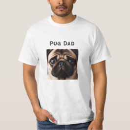Pug Papa Pug Gezicht T-shirt