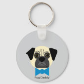 Pug papa sleutelhanger (Voorkant)