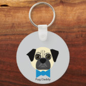 Pug papa sleutelhanger (Achterkant)