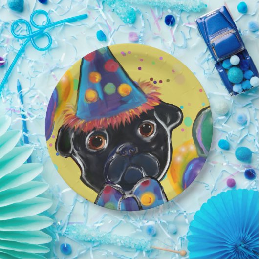 Pug Papieren Bordje (Feest)