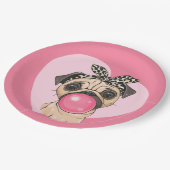 Pug Papieren Bordje (Gekanteld)