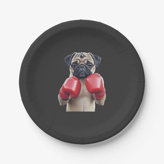 Pug papieren bordje (Voorkant)