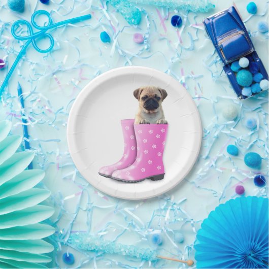 Pug Papieren Bordje (Feest)