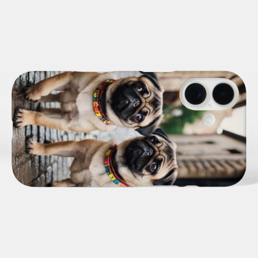 Pug Parade Case-Mate iPhone Case (Achterkant (horizontaal))