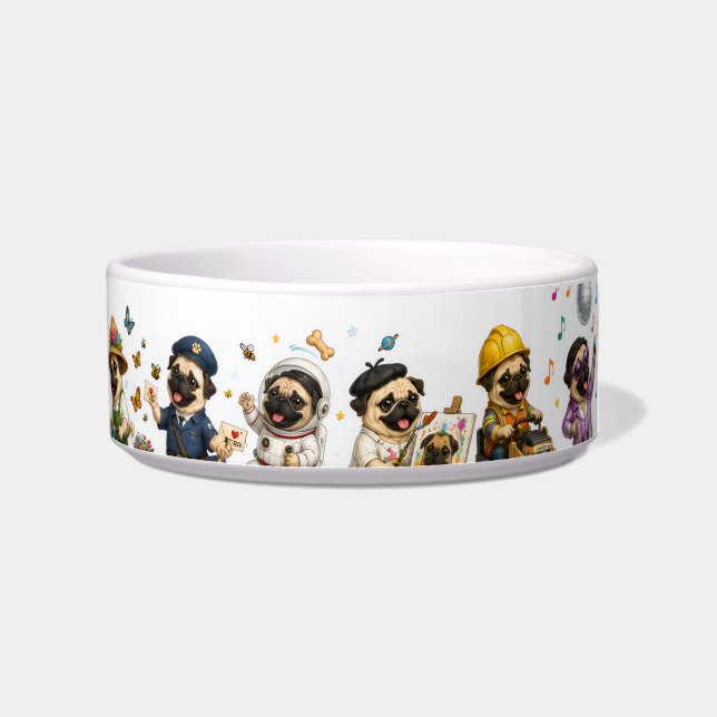 Pug Parade Voerbakje (Rechts)