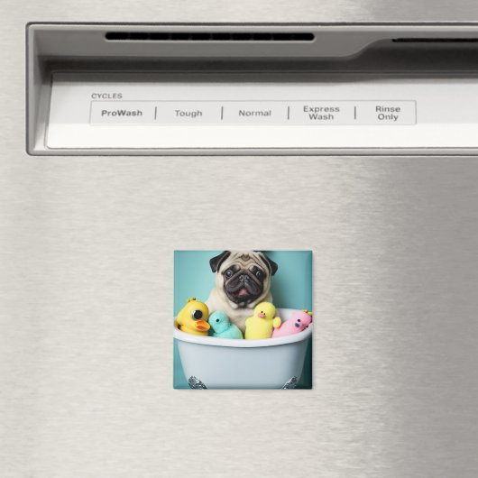 Pug Paradise: Een zwemschoonheid op de buis Magneet (Insitu (Vaatwasser))