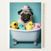 Pug Paradise: Een zwemschoonheid op de buis Planner (Achterkant)