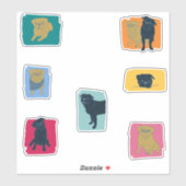 Pug Paradise Pack Sticker (Vel)