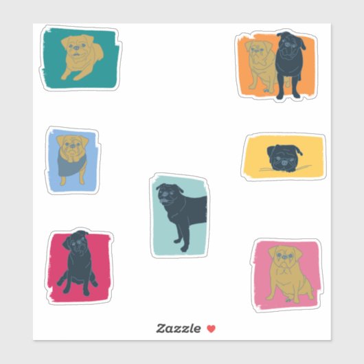Pug Paradise Pack Sticker (Vel)