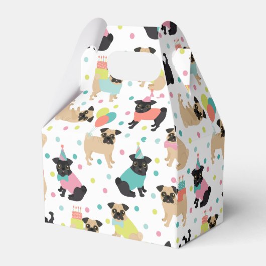 Pug Party Bedankdoosjes (Achterkant)
