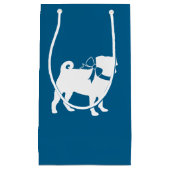 Pug Party Blue Theme Celebration Klein Cadeauzakje (Voorkant)