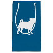 Pug Party Blue Theme Celebration Klein Cadeauzakje (Voorkant)