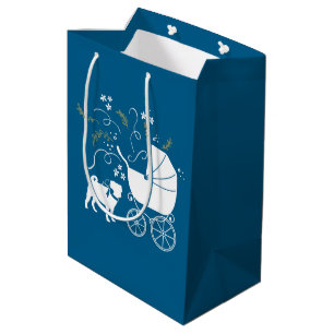 Pug Party Blue Theme Celebration Medium Cadeauzakje