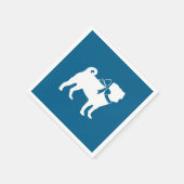 Pug Party Blue Theme Celebration Servet (Hoek)
