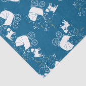 Pug Party Blue Theme Celebration Tissuepapier (Detail)