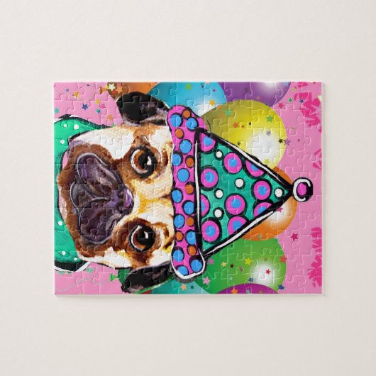 Pug Party Dog Legpuzzel (Horizontaal)