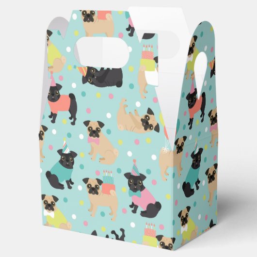 Pug Party Favor Box Bedankdoosjes (Geopend)