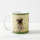 Pug Party in Hand Painted Earth Tones Koffiemok (Links)