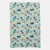 Pug Party Kitchen Towel Theedoek (Verticaal)