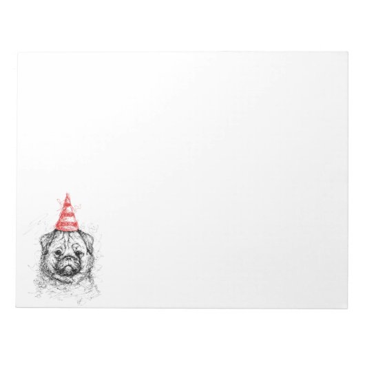 Pug Party Scribble Notitieblok (Voorkant)