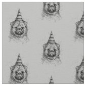 Pug Party Scribble Stof (Close Up)