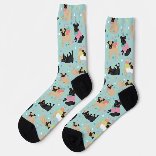 Pug Party Socks Sokken (Links)