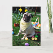 Pug Pasen Feestdagen Kaart (Voorkant)