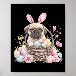 Pug Pasen Pug Eieren Grafisch Poster