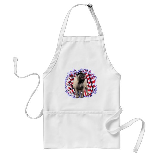 Pug Patriot Standaard Schort (Voorkant)