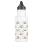 Pug patroon bruin blauw waterfles (Links)