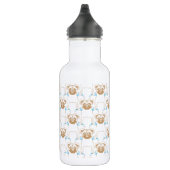 Pug patroon bruin blauw waterfles (Rechts)