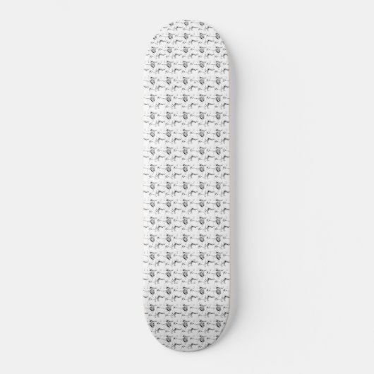 Pug Patroon Skateboard (Voorkant)