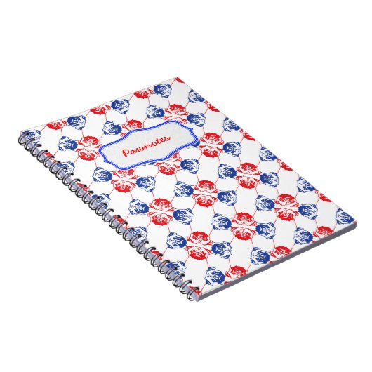 Pug Pattern Notitieboek (Rechterzijde)