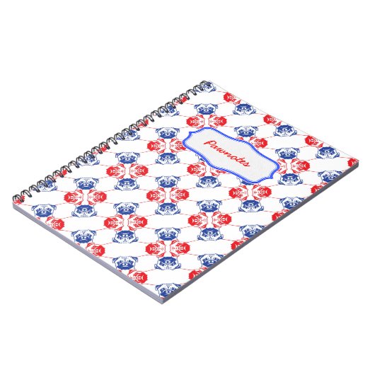 Pug Pattern Notitieboek (Linkerzijde)
