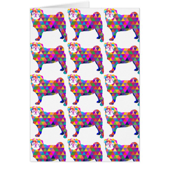 Pug Pattern rode blu (Voorkant)