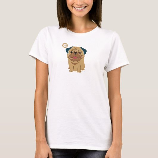Pug Paw T-shirt (Voorkant)