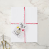 Pug Pawty Dog Birthday Bedankt voor het cadeautje  Cadeaulabel (Met Touw)