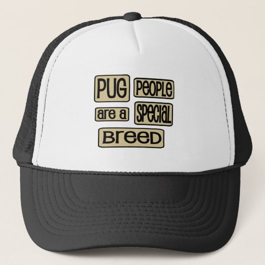 Pug People's a Special Breed Funny Dog Gezegde Trucker Pet (Voorkant)