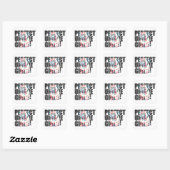 PUG-PERFECT UNIQUE GIRL-black Vierkante Sticker (Vel)