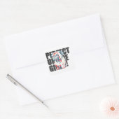 PUG-PERFECT UNIQUE GIRL-black Vierkante Sticker (Envelop)