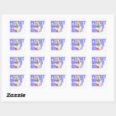PUG-PERFECT UNIQUE GIRL-blue Vierkante Sticker (Vel)