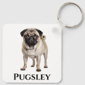 Pug personaliseren sleutelhanger (Achterkant)