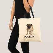 Pug Personaliseren Tote Bag (Voorkant (product))
